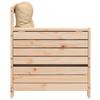 Garden Sofa with Armrests and Cushions Solid Pine Wood