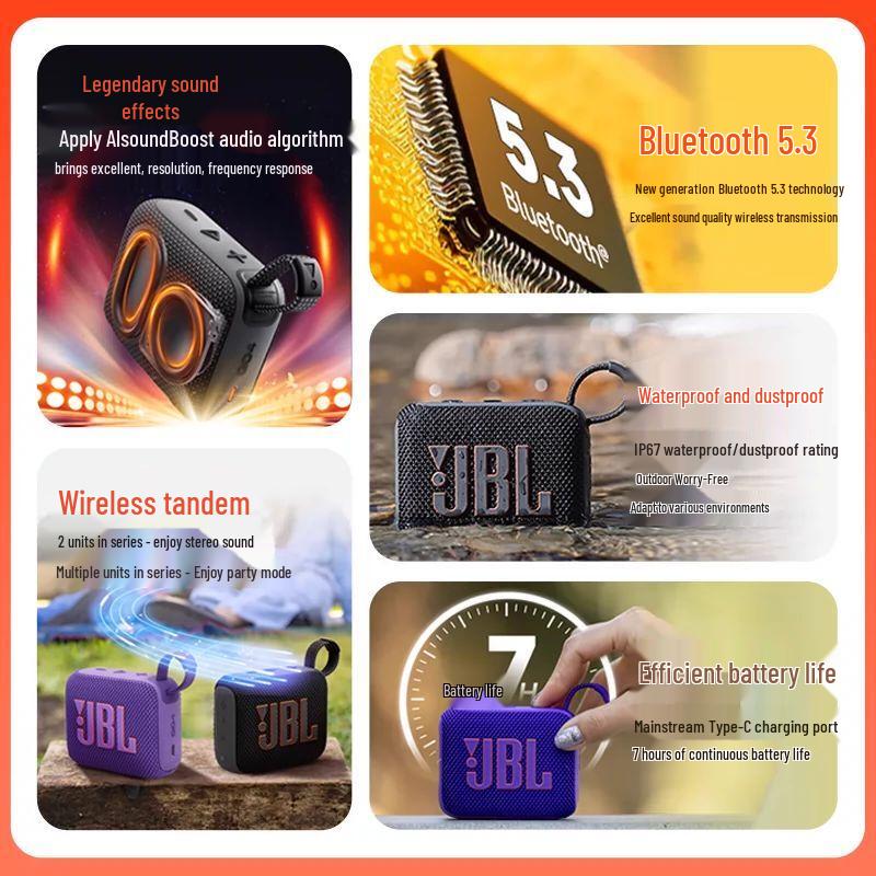 JBL GO4 Portable Bluetooth Speaker