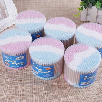 300 шт. одноразовые ватные палочки для макияжа, цветные бамбуковые ватные палочки, деревянные палочки, мягкие ватные палочки, тампоны для чистки ушей