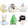 Plush Rabbit Bear Pine Charm Keychains Cute Pendant Y2K Car Keyring Backpack Decoration Fashion Jewelry for Women Girls