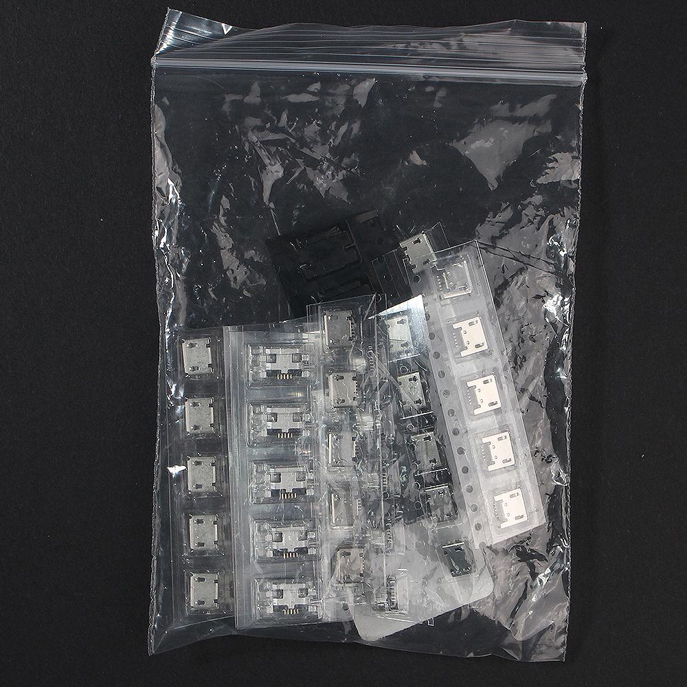 12 значений*5 шт. набор разъемов Micro USB, 5-контактный разъем USB для телефонов, DIY-электроники и прототипирования печатных плат