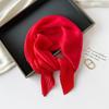 Summer solid color crumpled silk scarf female dopamine orange wear bright color imitation silk scarf sweet Japanese and Korean small headband