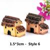Micro Landscape Thatched Cottage House Creative Crafts Zakka Style Resin Miniature Garden Figurine