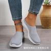 Half-tray Shoes Women's 2025 Autumn New Fly-woven Single Shoes Shallow Mouth Breathable Women's Casual Shoes Large Size Women's Shoes