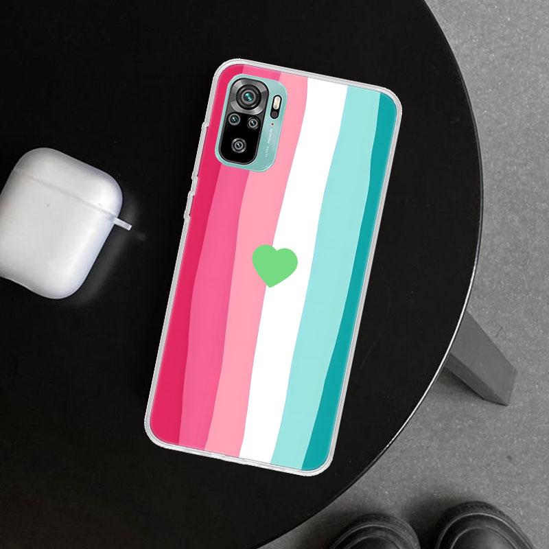 Rainbow Gradient Love Phone Case Cover for Xiaomi Redmi Note 15 14 13 12 11 Pro Plus 14S 12S 11S 11T 11E 10S 10 Customized Funda