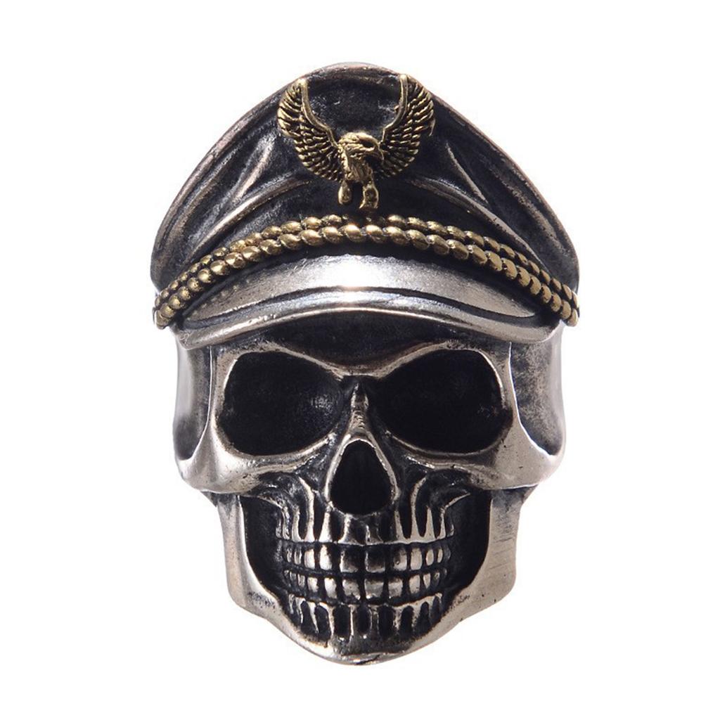 Ретро мужское кольцо для бороды с открытым ртом, Легион нежити, двойное офицерское кольцо