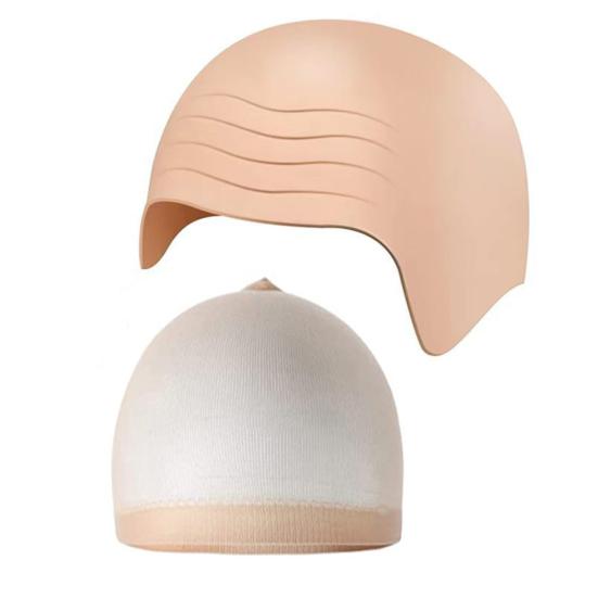 Wig Headgear Soft Makeup Latex Bald Hat Wig Adjustable Size Reusable Mesh Cover Film Television Performance Dress Up Props Men Costume Accessories