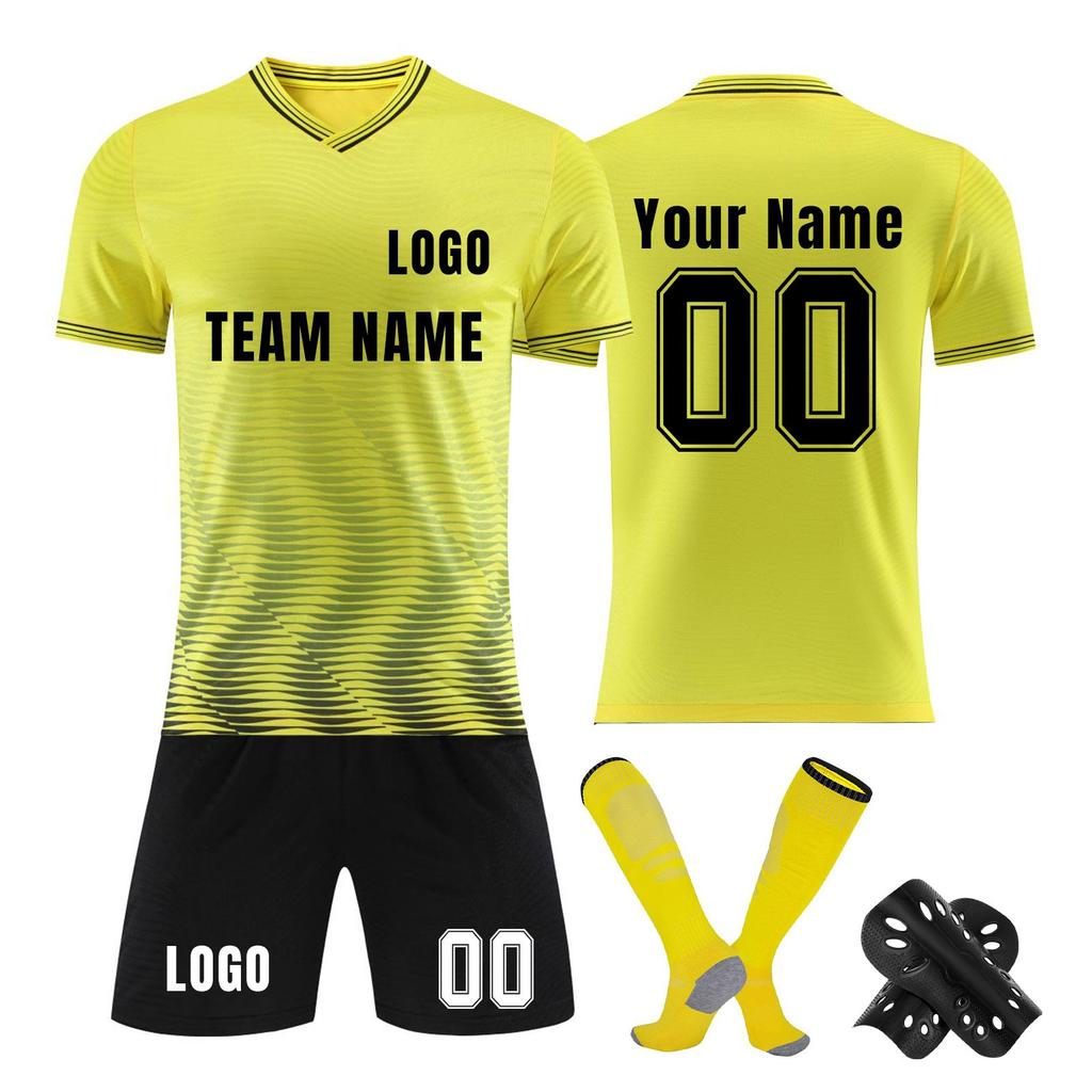 Personalised Shirts Kit Mens Girls With Name Number Custom Football Jerseys For Boys Training Suit