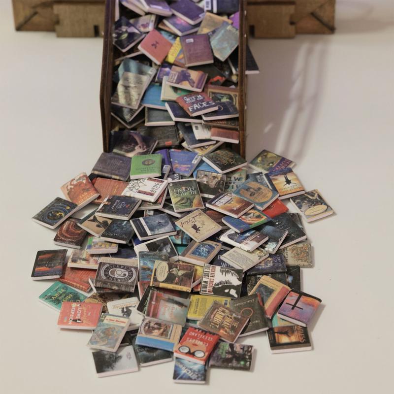 200 шт. Мини-книги Аксессуары для кукольного домика Миниатюры Книжное украшение Миниатюрный аксессуар для кукольного домика для гостиной, кабинета