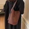 Wholesale Popular Autumn and Winter Maillard Texture Fashionable Niche Versatile Bucket Bag Women's Commuter Suede Messenger Bag