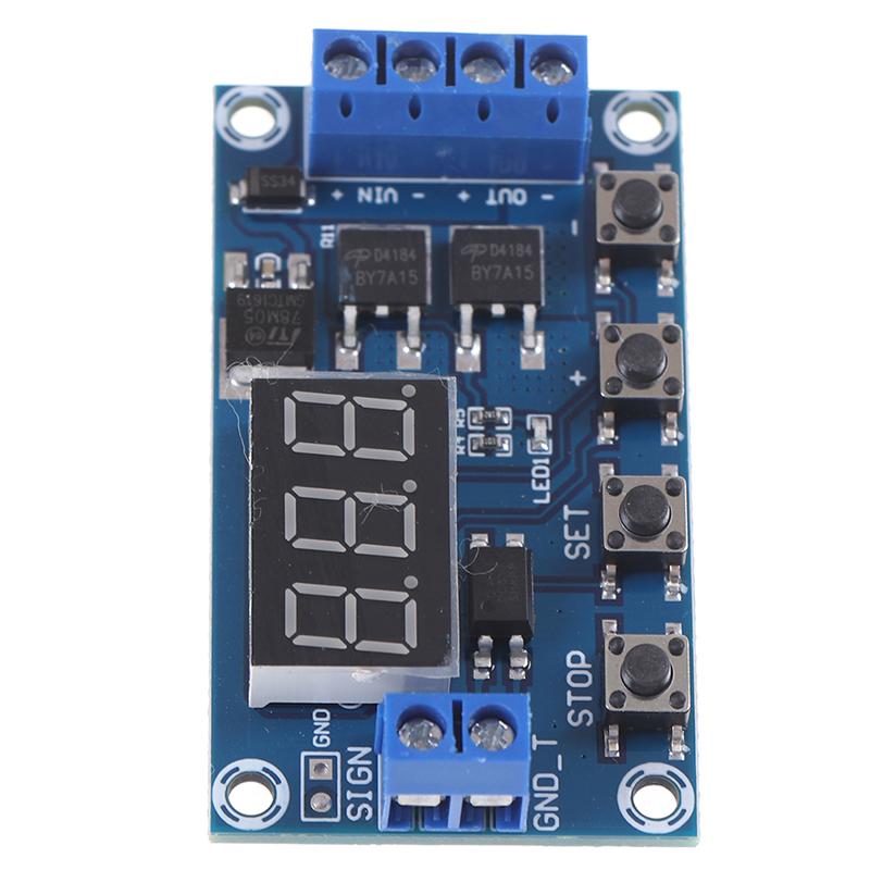 DC 6-30V Dual Mos Led Digital Time delay relay switch module circuit board