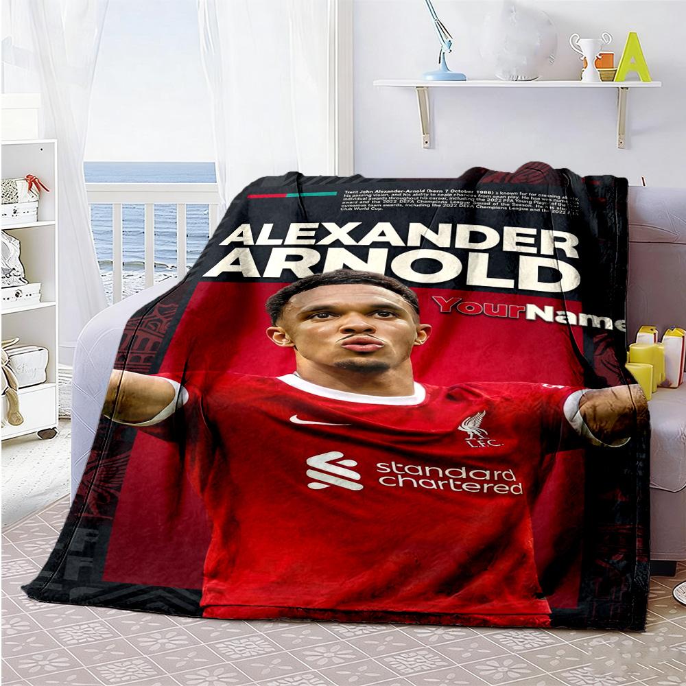 Liverpool Personalized Name Blanket Lightweight Personalized Blanket Soft & Cozy for Bed Bedding Livingroom Living Room Four Seasons Universal