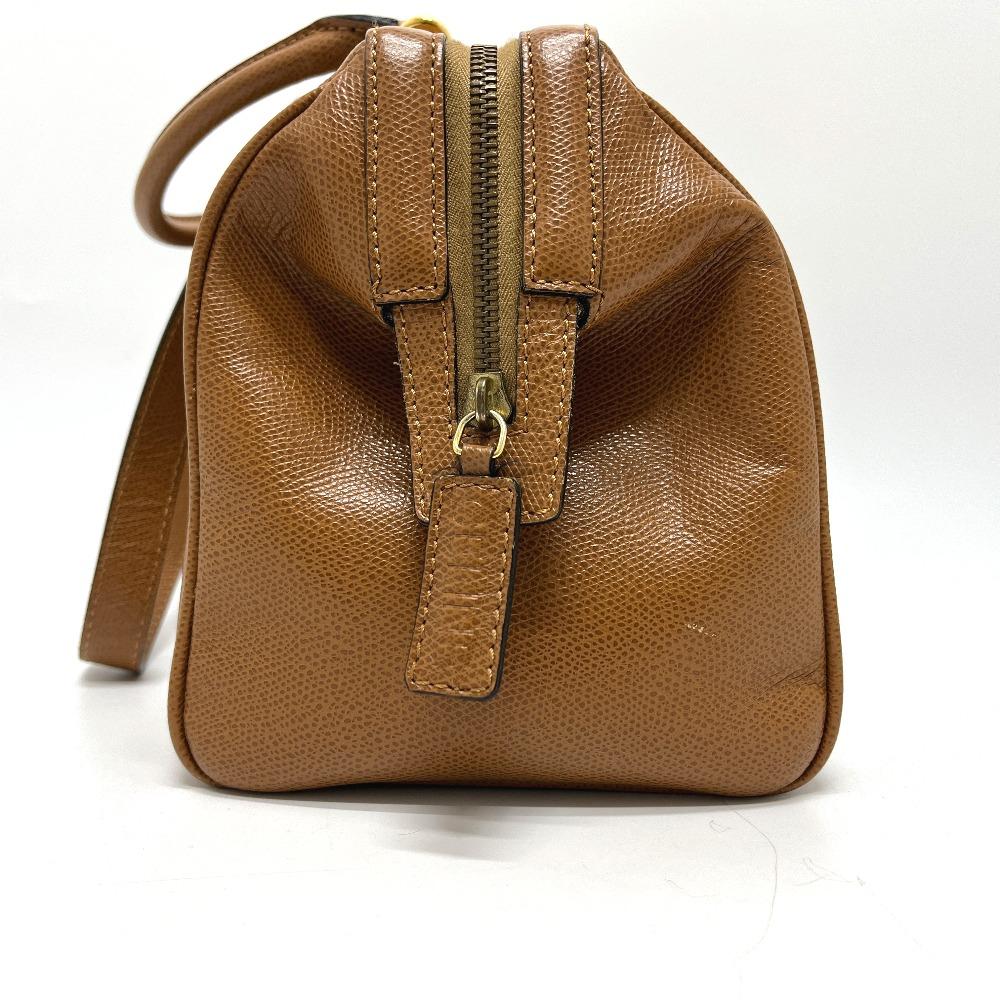 CELINE 2WAY Bag Hand Bag Shoulder Bag Leather Brown/GoldHardware