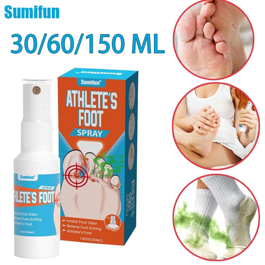 Sumifun 30/60/150 мл Спрей для устранения запаха ног, Потливость ног, Межпальцевый зуд, Летняя необходимость, Уход за ногами при занятиях спортом, Бактериостатический жидкий спрей