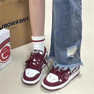 Оригинальные кроссовки интернет-знаменитостей детские весенне-летние Guochao мягкая подошва с увеличением роста дышащие красные универсальные повседневные спортивные кроссовки с высоким верхом