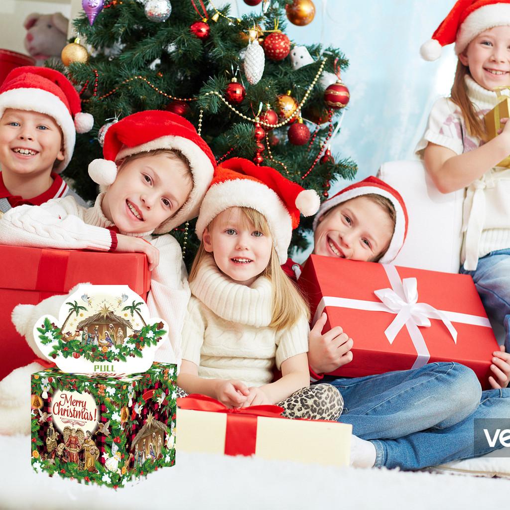 Jesus Christmas Party Decor Box With Paper Material For Festive Gift Giving