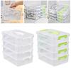 1Pcs 4 Layers Makeup Organizer Box Transparent Jewelry Container Bins Desk Storage Organizer