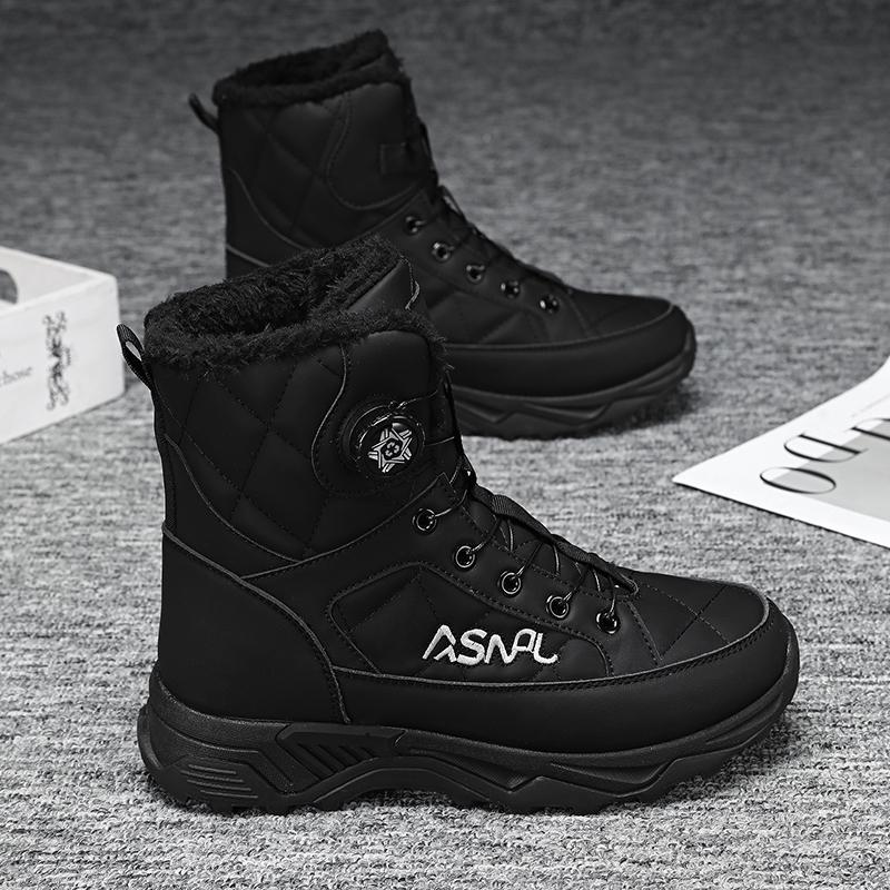 TUINANLE Высококачественные мужские зимние ботинки Теплые плюшевые зимние ботинки Уличные зимние ботинки Женские Нескользящие ботинки на платформе