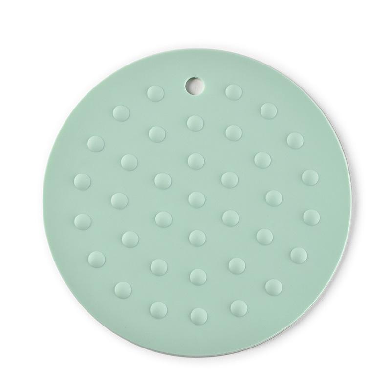 Silicone Heat-Resistant Pot Mat - Round Anti-scald Placemat Coaster for Kitchen