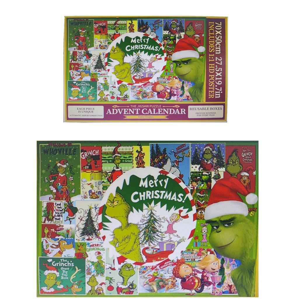 Advent Calendar, Christmas Puzzles For Kids And Adults, 24 Day Countdown Calendar For Boys And Girls, 24 Boxes Of 1000 Piece Christmas Puzzle