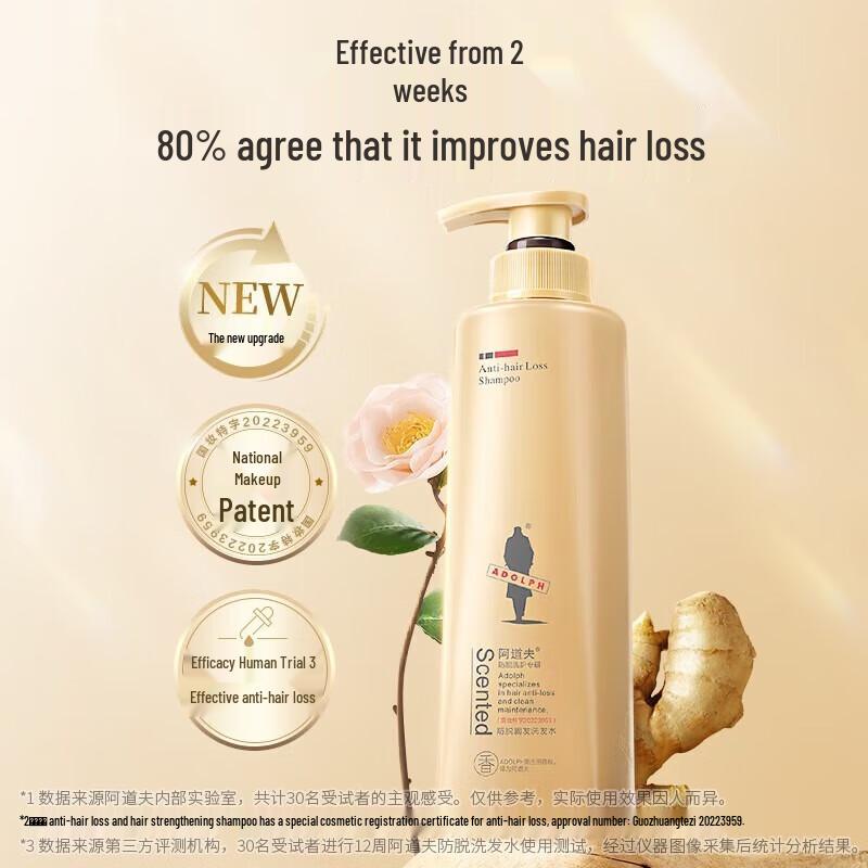 Adolph Anti-Hair Loss & Strengthening Ginger Shampoo 500ml