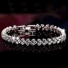 Fashion Women Zircon Crystal Roman Chain Clear Rhinestone Bangle Bracelet Gifts