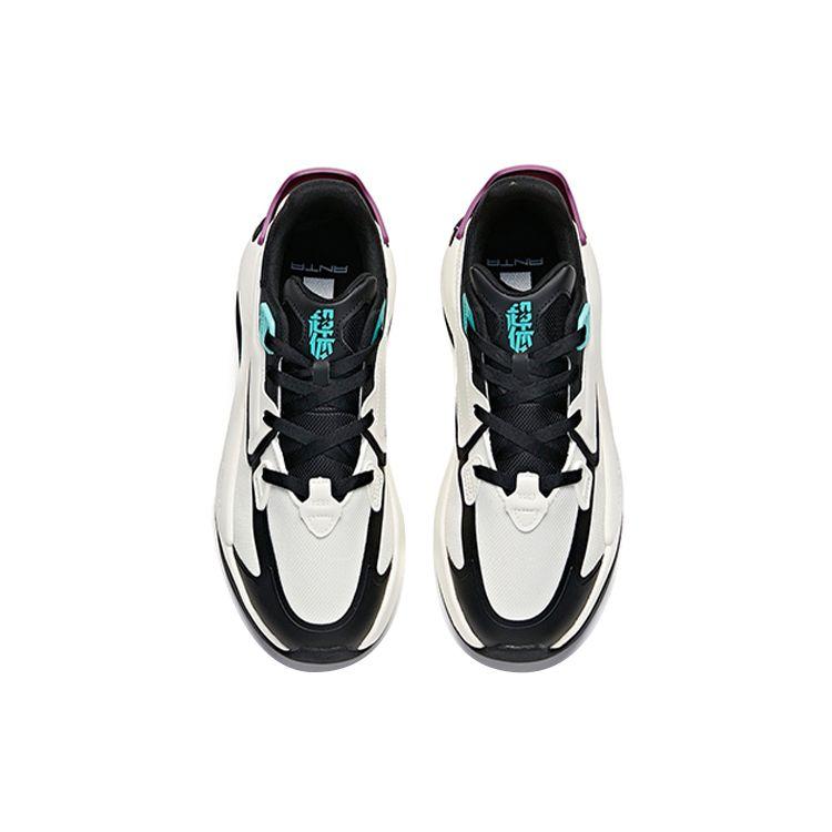 Anta Lifestyle Series Ultra Body Cushioning Дышащие Нескользящие Амортизирующие Прочные Низкие Кроссовки Мужские Кроссовки Белые Черные Фиолетовые 112118083-2
