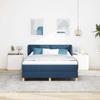 Boxspring bed with headboard Blue 140 x 190 cm Fabric