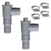 Pool Filter Pump Adapter PVC On/Off Plunger Valve Swimming Pool Hose Adapter for 32mm Hose Connection Pool Accessories