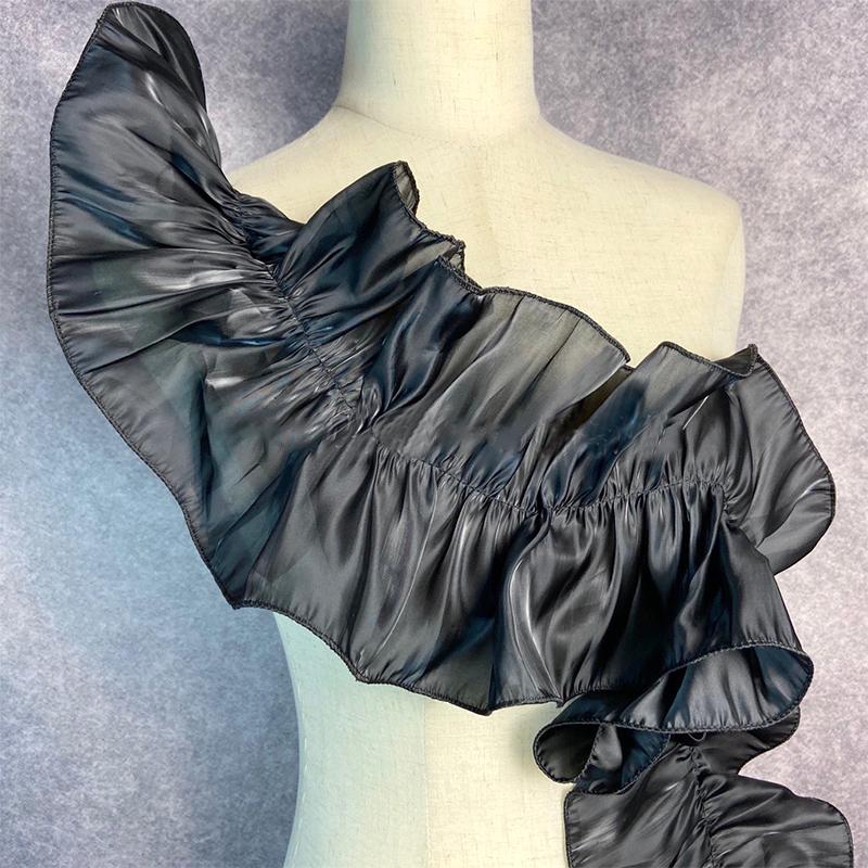 1 ярд оборка плиссированная кружевная отделка украшение платья ткань аппликация отделка швейная ткань DIY одежда рукоделие аксессуары