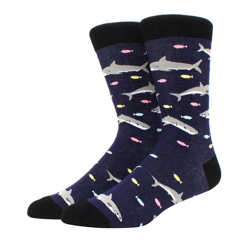 1 пара мужских забавных хип-хоп носков средней длины с принтом скейтборда, пива, счастливого искусства, EU38-46