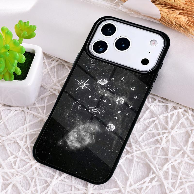 Trippy Art aesthetic Space Moon Shockproof Phone Case for iPhone 17 Air 16e 15 11 12 14 13 Pro Max Cover Coque