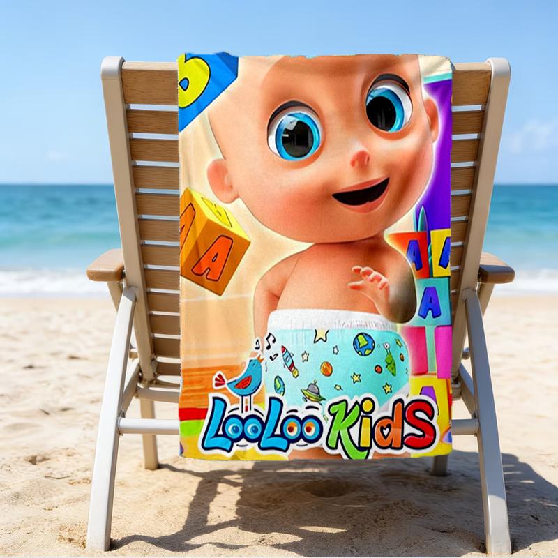 Ultra-Soft Beach Towel with CoComelon Theme,Ideal for Pool - Camping, Diving - Perfect Travel Essential, Vibrant Beach Towel.