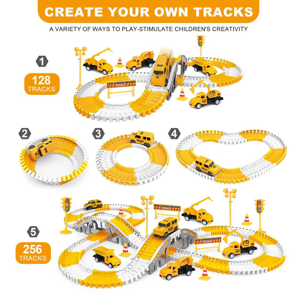 Сделай сам Модульный Электрический Трек Машинки Конструктор для Детей - Инженерная и Образовательная Игрушка