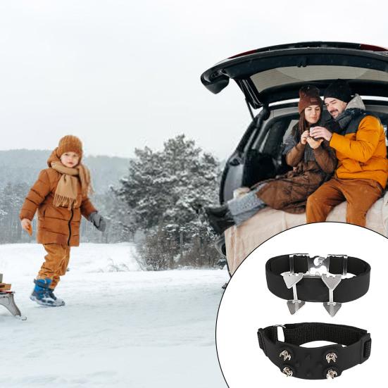 Тяговые шипы для зимней обуви, застежка с регулируемой лентой, противоскользящая на льду