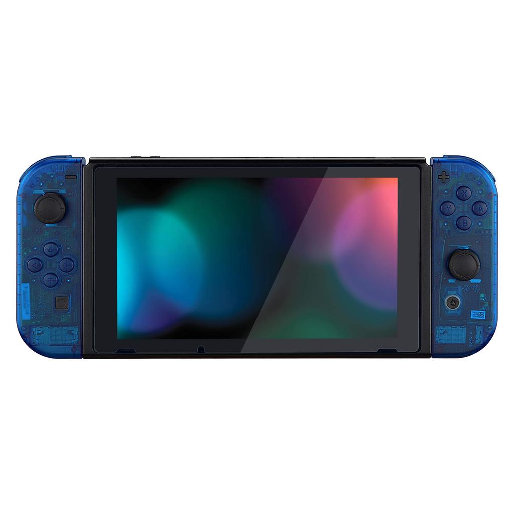 Comes with Back Plate for eXtremeRate Switch Custom DIY Replacement Case Shell for Switch Made of Clear Holder Handle Controller Housing for and Full