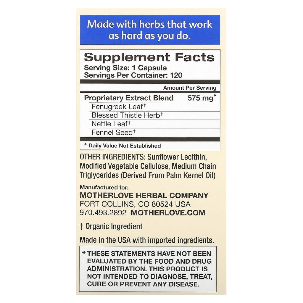 For Breastfeeding Mothers, More Milk Plus, 120 Liquid Capsules