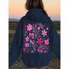 European Pink Flower Hoodie - Cute Design