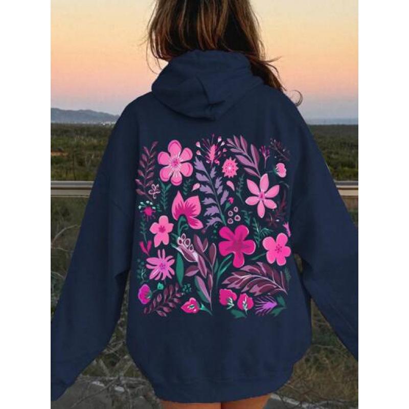 European Pink Flower Hoodie - Cute Design