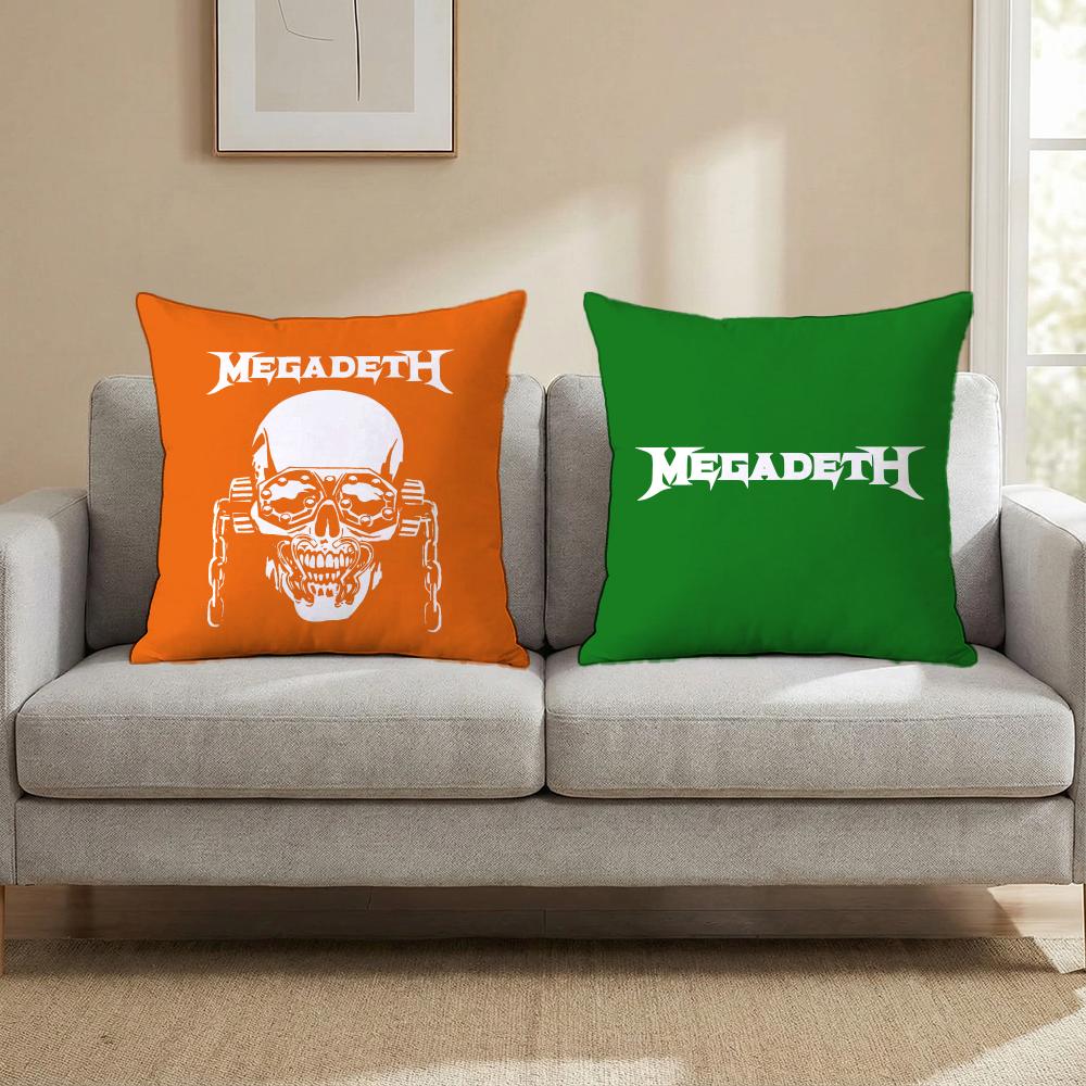 Metal Megadeth Cushion Cover Cushion Cover Set 4Pcs 50X50 45X45 40X40 Pillowcase Decorative Sofa Home Decor