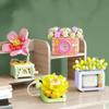 Цветочная мебель, суккулентное растение, украшение для дома и офиса, строительные блоки, техника, бонсай, кирпичи, модель, игрушки «сделай сам» для детей
