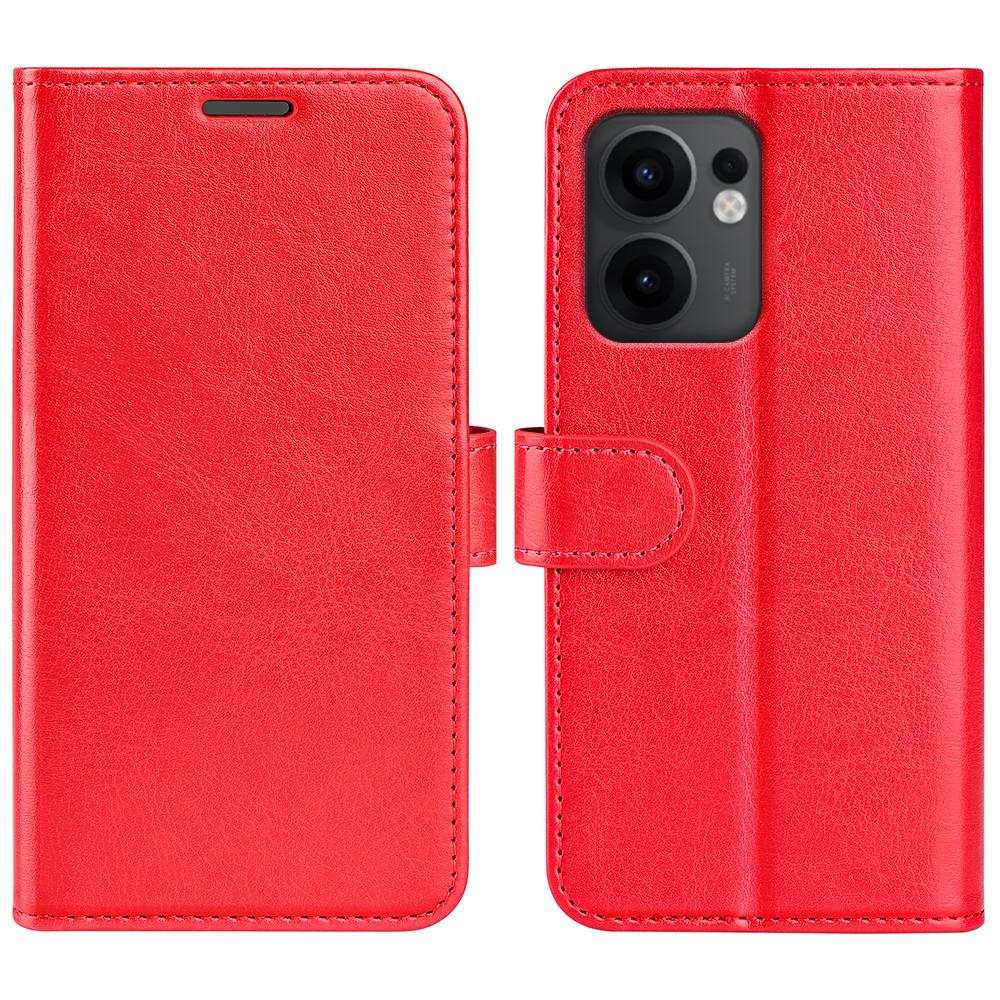 For Oppo Reno13 F 5G Wallet Case Crazy Horse Texture Stand Leather Phone Cover