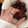Черное капельное глазурное кольцо-цветок женское милое крутое простое с уникальным дизайном открывающееся кольцо на палец повседневное изящное минималистичное кольцо
