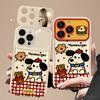Hamburger Puppy Lanyard Suitable for Apple 16 Large Window Mobile Phone Case 15pro Cute Soft Silicone 14 Fine Hole Anti-fall X
