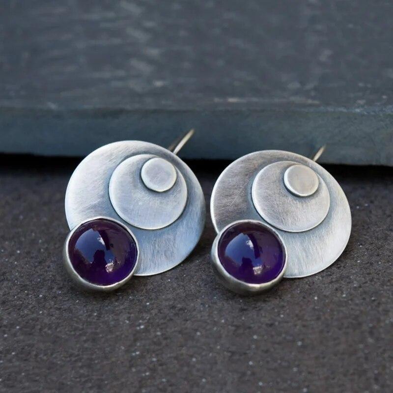 Висячие серьги в стиле бохо для женщин, винтажные серьги-капли с селенитом и бирюзой, этнический ретро-кулон, крючок для ушей, пляжная вечеринка, ювелирные изделия, подарок