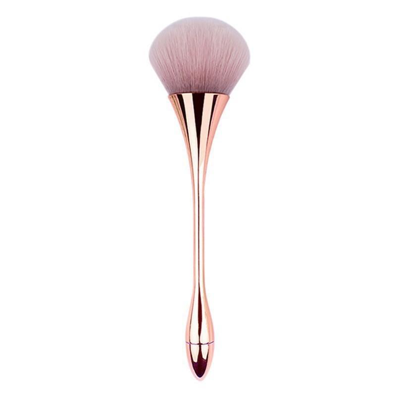 Small Waist Loose Powder Brush Nail Dust Brush Contour Blush Brush Mushroom Head Makeup Brush Beauty Tool Electroplated Handle