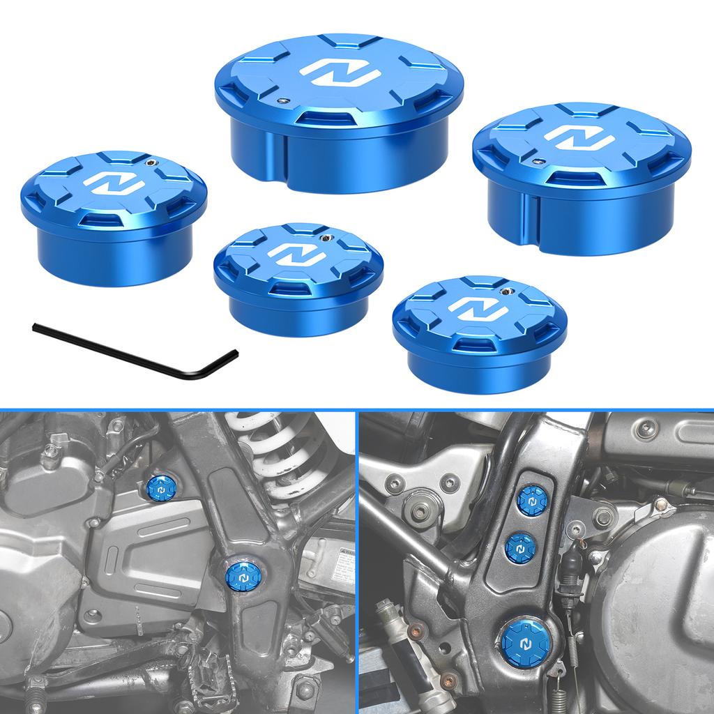 Motorcycle Frame Hole Plug Covers for Suzuki DR650S DR650SE 1996-2022 2023 2024 DR650 S/SE Frame Holes Plugs Swingarm Pivot Caps