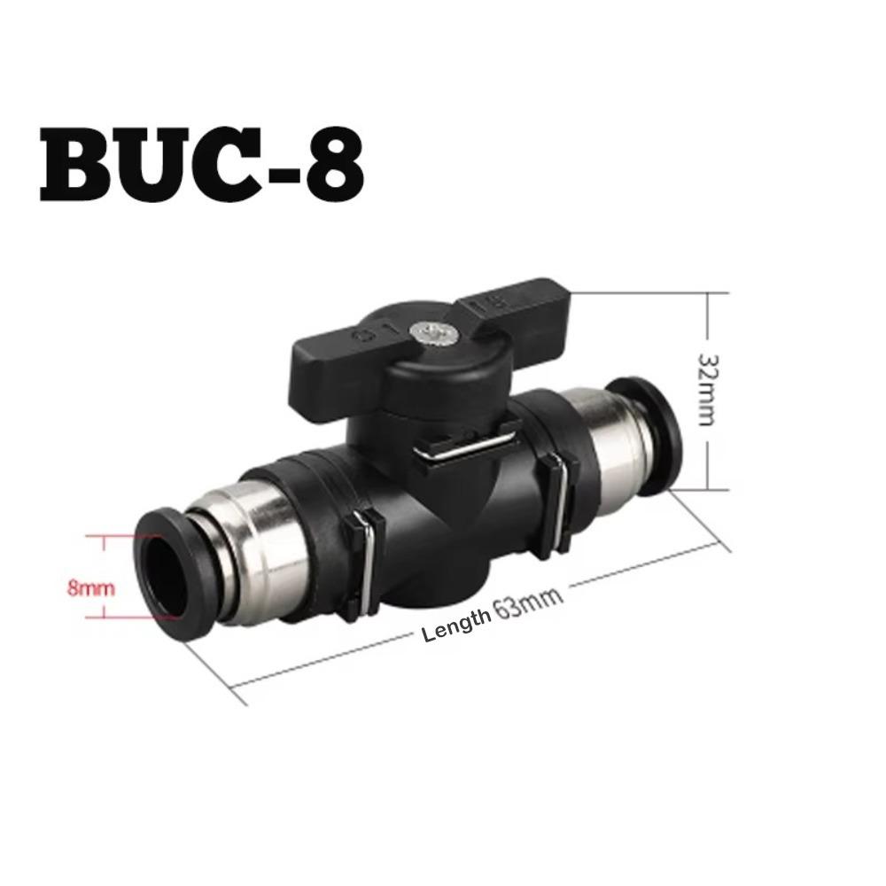 Ручной пневматический клапан Черный фитинг BUC Ручной переключатель Быстроразъемный соединитель