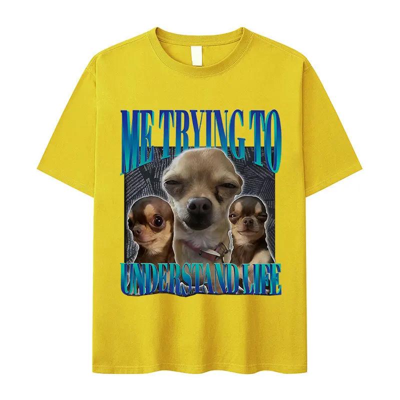 Chihuahua Womens Fun Pattern Retro YK Short Cartoon TShirt Women Clothing Fashion Graphic T Shirts Summer Streetwear YK Top