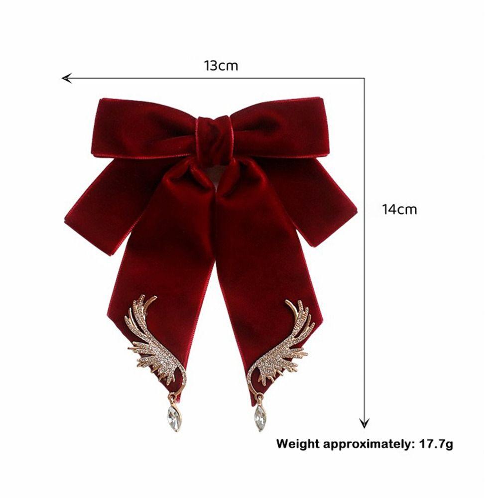 Retro Velvet Bowtie Business Collar Rhinestones Jewelry New Bowknot Necktie Women and Man